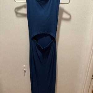 Pink queen Womens cut out side slit, midi party dress